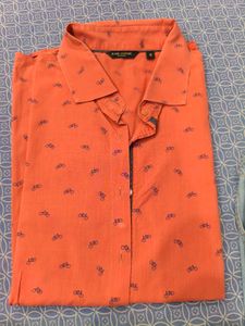 Park Avenue Orange Bicycle Print Shirt