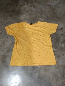 Yellow Printed T-Shirt