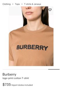 Burberry printed, cotton blend tee