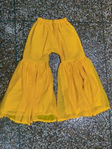 sharara Set Yellow Sparkling