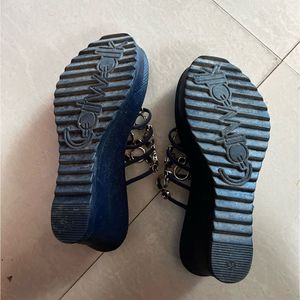 CATWALK Blue Black Wedges
