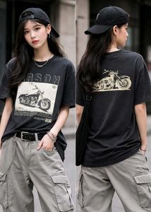 Faded Motorcycle Graphic T-Shirt | Black