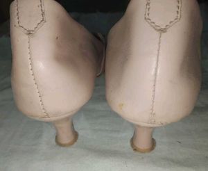 Elegant Peach  Pointed Toe Ballet heels