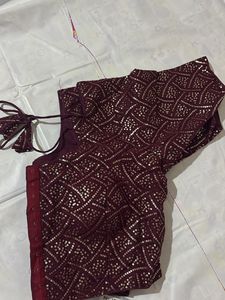 Maroon Sequined Blouse