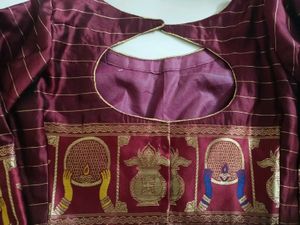 Elegant Maroon Silk Saree with Stiched Blouse