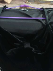 Chic Black Velvet Bow Top