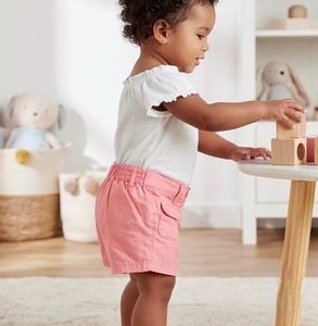 Coral Pink Cargo Shorts