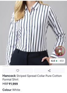 Hancock Striped Cotton Formal Shirt