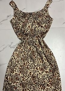 Leopard Print Sleeveless Dress