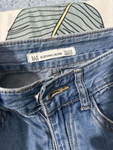 Wide Leg Blue Denim Jeans