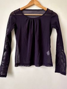 Sheer Mesh Long Sleeve Top