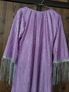 Elegant onion Pink suit set with Silver Accents