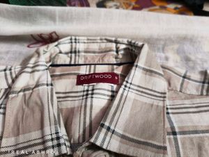 Premium Beige Plaid Checked Shirt | Like New |