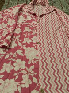 Pink Floral &amp; Zigzag Button-Down Shirt