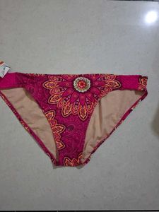L Vibrant Paisley Print Bikini Bottom