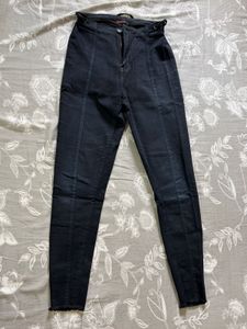 Women's High-Waisted Black Skinny Jeans