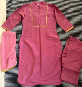 Pink Kurta Set with Dupatta