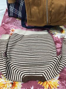 Cute Bear Striped Sweater
