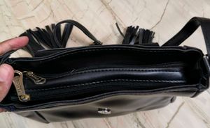 Ted Baker Black Tassel Shoulder Bag