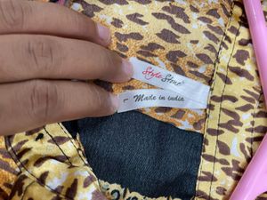 Designer Leopard Print Shirt Dress