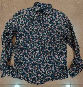 Men's Navy Paisley Print Shirt