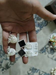 garba Ethnic Jhumka &amp; Statement Earrings Set(4)