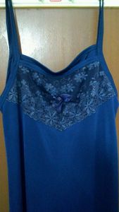 Blue satin nighty