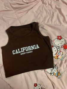 Brown California Crop Top