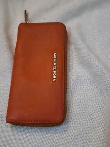 Michael Kors Orange Leather Wallet