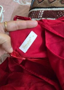 Chic Red Tiered Maxi Dress