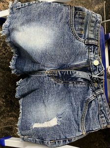 Distressed Denim Shorts