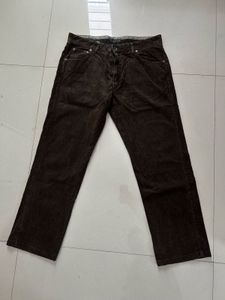 zara Men's brown Corduroy Pants