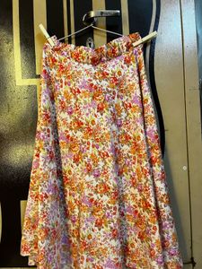 Boho Floral Print Maxi Skirt