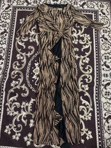 Elegant Gold & Black Maxi Dress