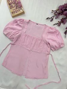 Chic Pink balloon Sleeve Top. Please all pictures