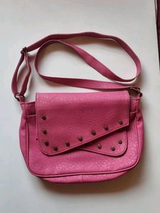 Ladies Slingbag 5 Pockets Adjustable Sling Pink