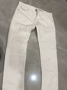 Diesel Men's White Chinos