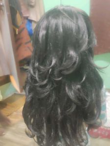 full head wing Silky Smooth Black/ brown Hair