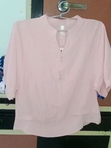 Peach Colour Long Sleeve Top With Tag