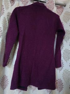Purple Knit Coat