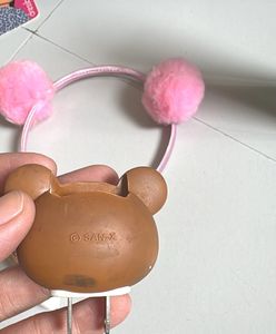 Kuma San-X Adapter  USB free Cute Pink Pom
