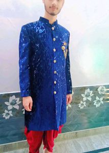 Blue 💙 Sherwani New Branded ,🎉💐