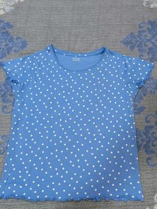 Cute Polka Dot Blue T-Shirt