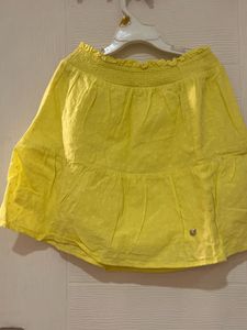 Cute Yellow Tiered Skirt