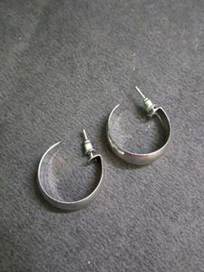 Chunky Silver Hoop Earrings