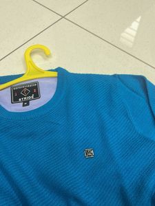 Stride Blue Textured Pullover