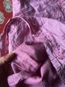 silk chikankari Kurta Set with Palazzo Pa