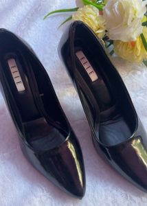 Elegant Black Patent Stiletto Heels