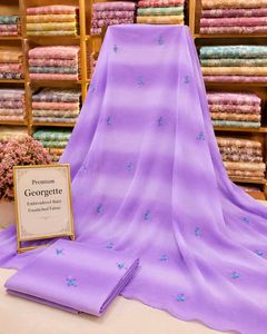 🇳🇿💫🎀Premium Georgette Embroidered Fabric
