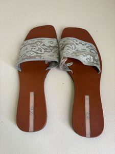 Zara Lace Strap Flat Sandals